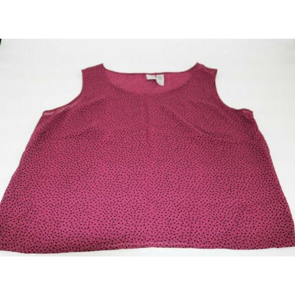 Emma James Tank Top & Button Down Blouse Set Red Black Printed Women's Size 22W - Picture 5 of 8